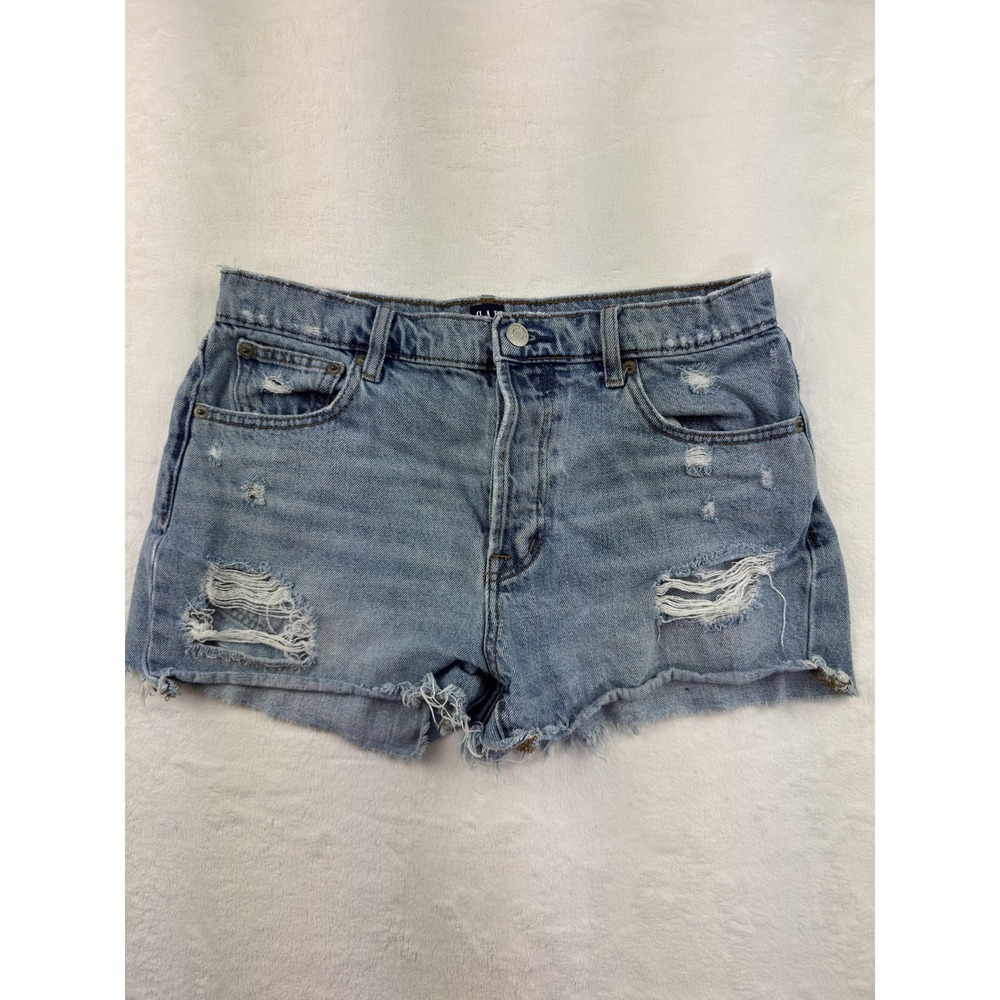 Gap Shorts Womens 27 Blue Distressed Cutoff Frayed Hem Denim Casual Summer